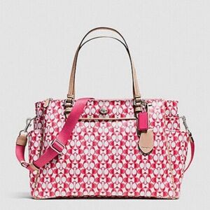 Coach Peyton Dream Signature diaper bag pink